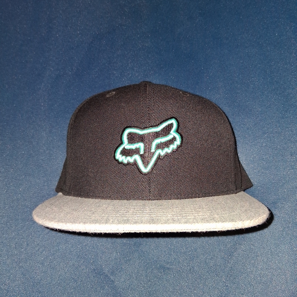 Fox Black and Gray Logo Cap